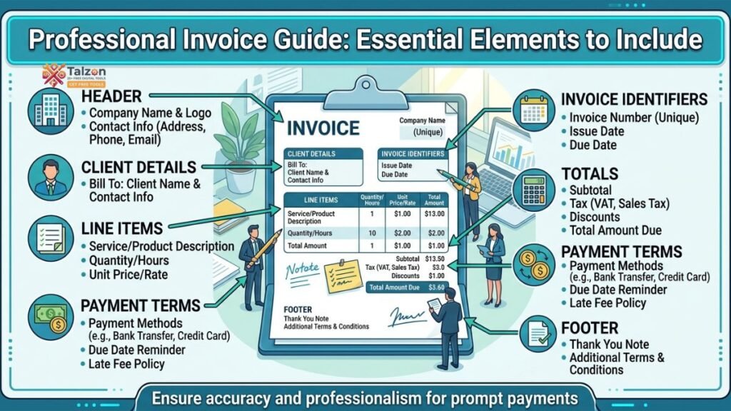 professional invoice