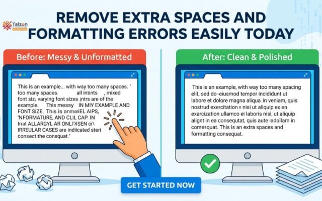 remove extra spaces